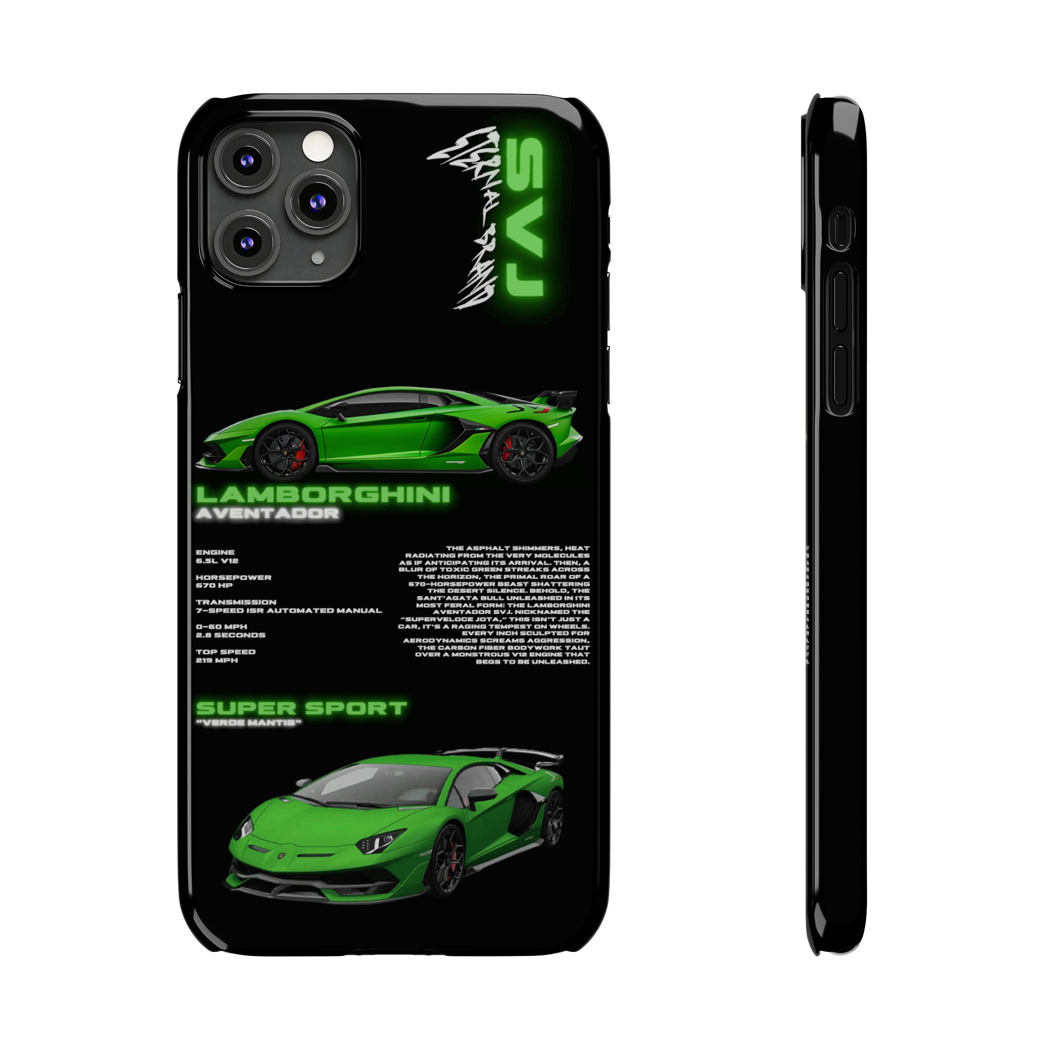 (Slim) Lamborghini Aventador SVJ "Verde"