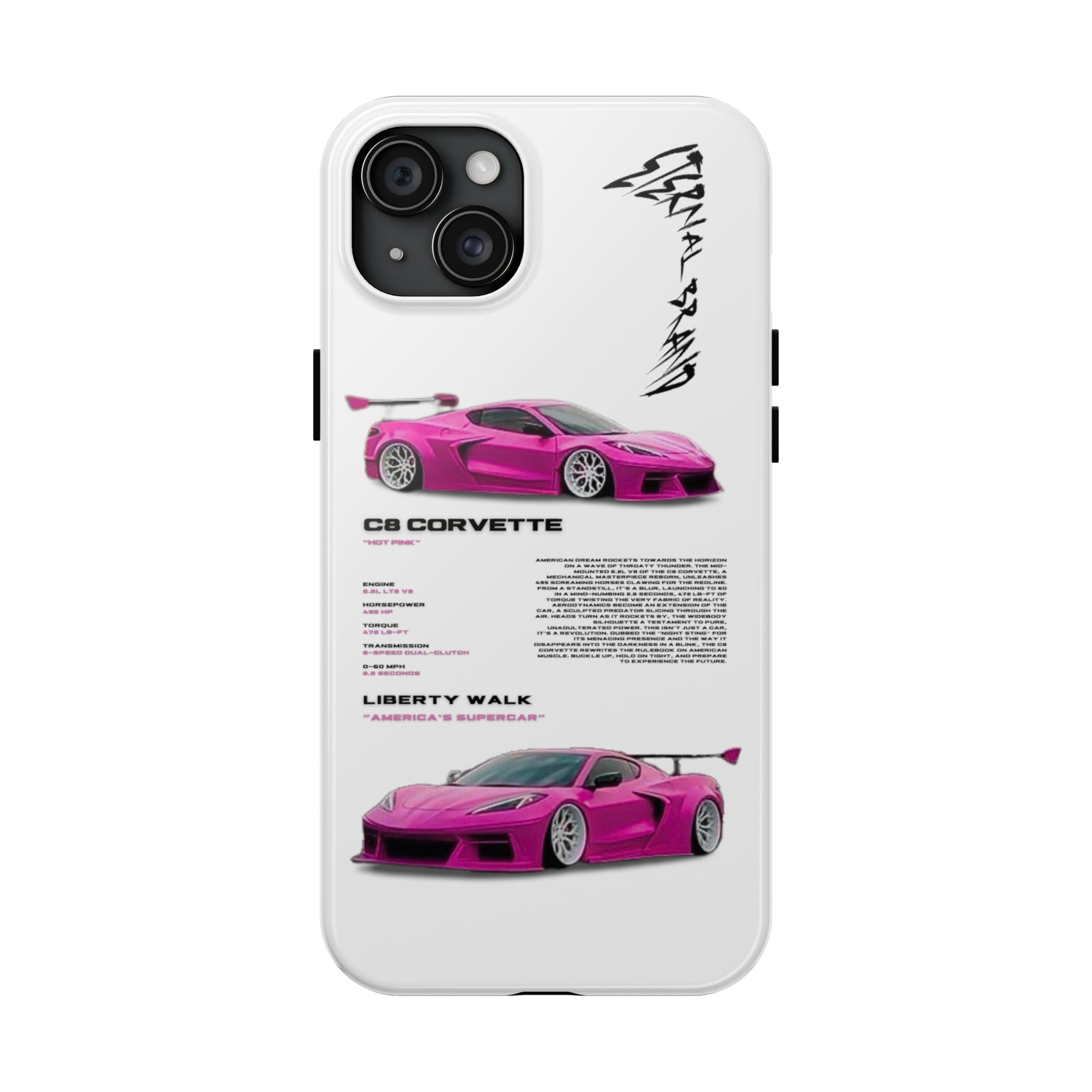 C8 Corvette "Hot Pink" "White"