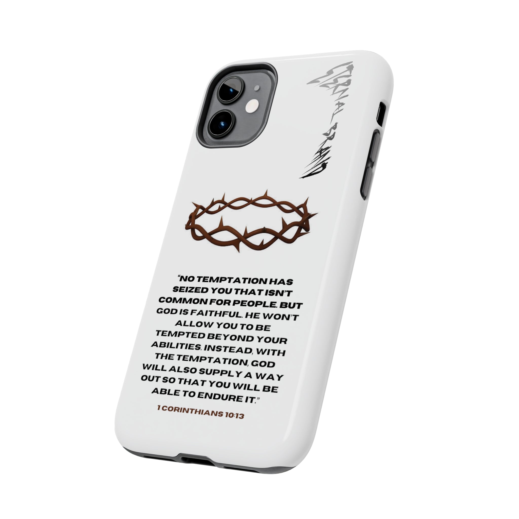 1 Corinthians 10:13 (Hard) Bible Phone Case