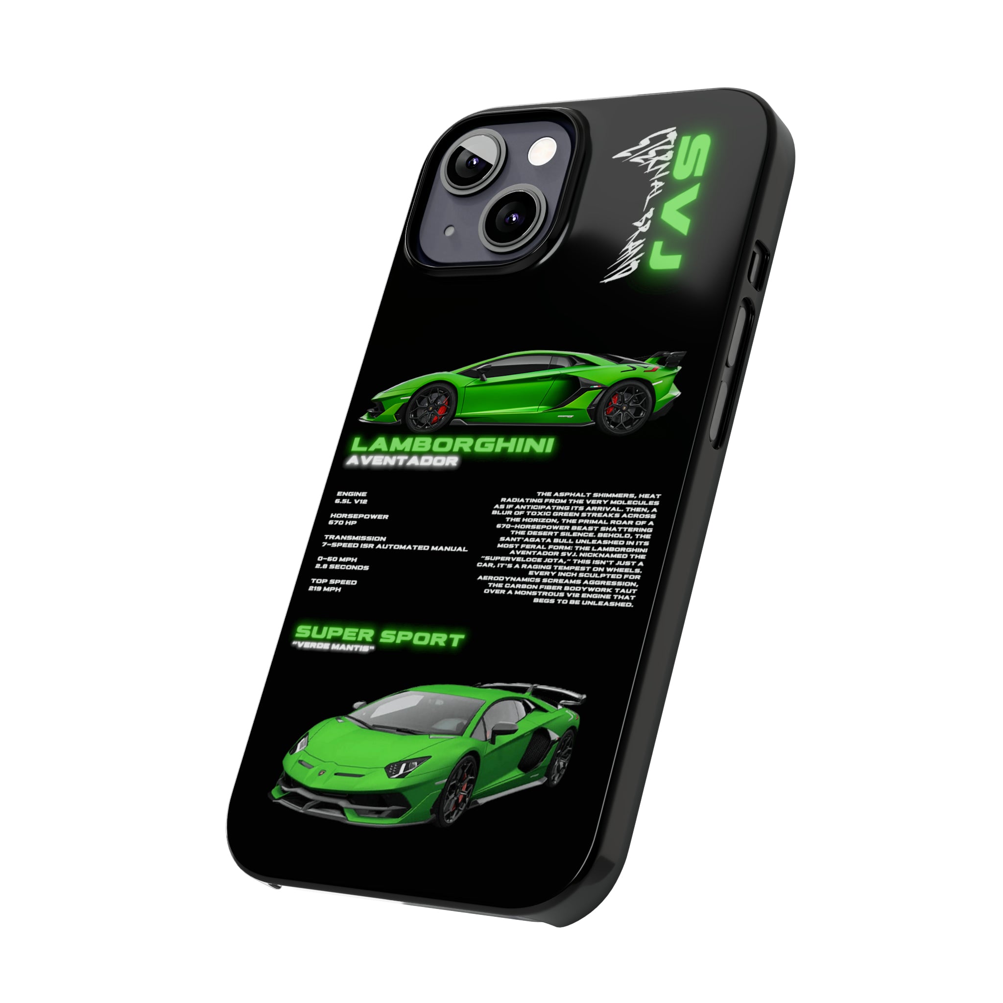 (Slim) Lamborghini Aventador SVJ "Verde"