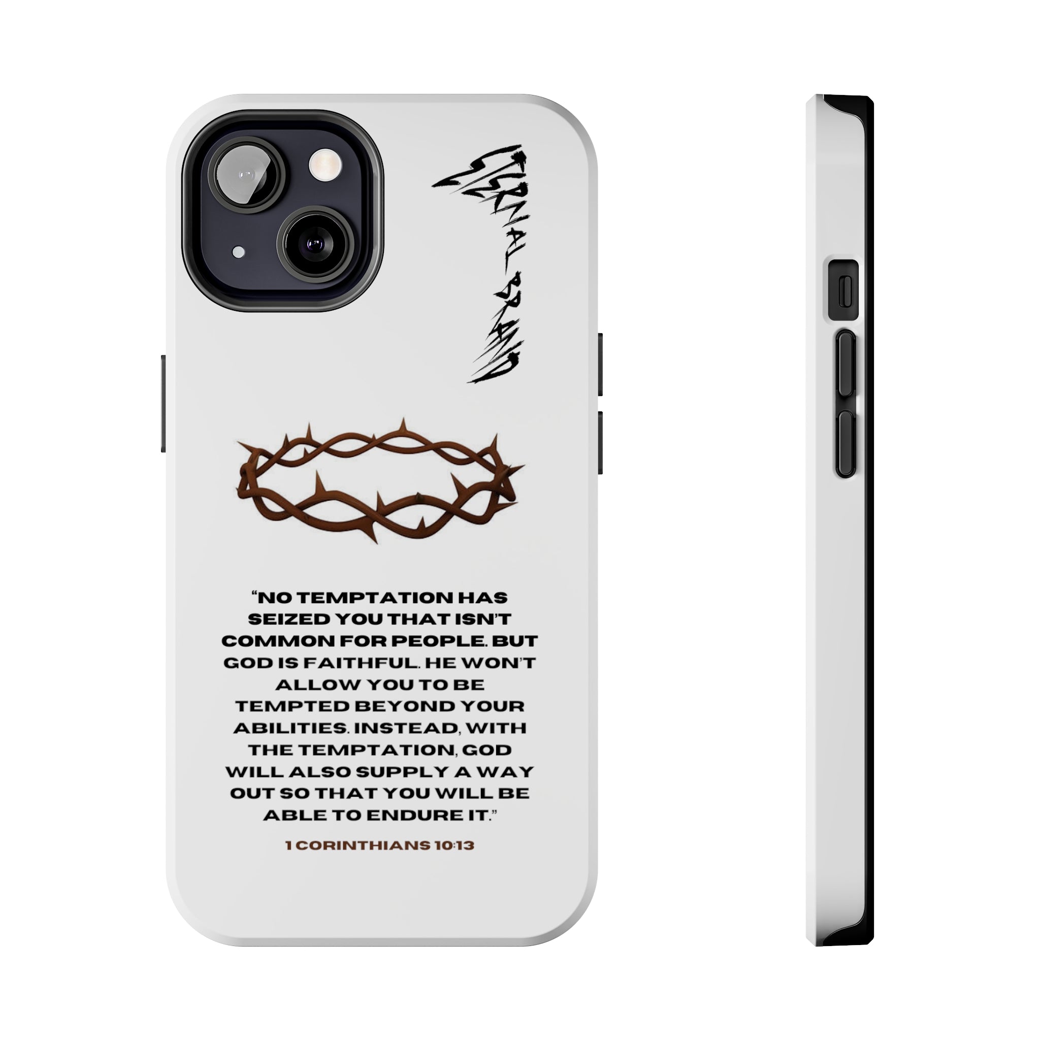 1 Corinthians 10:13 (Hard) Bible Phone Case