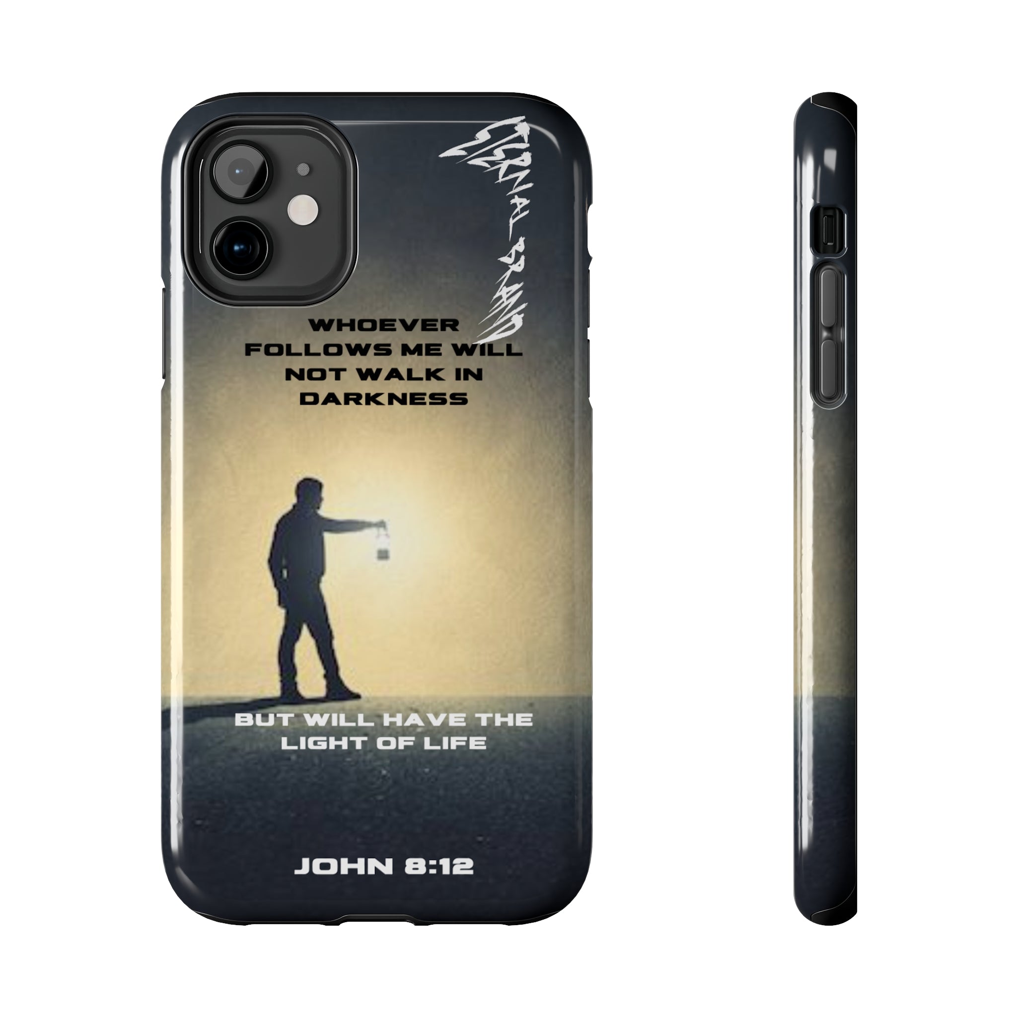 John 8:12 (Hard) Bible Phone Case