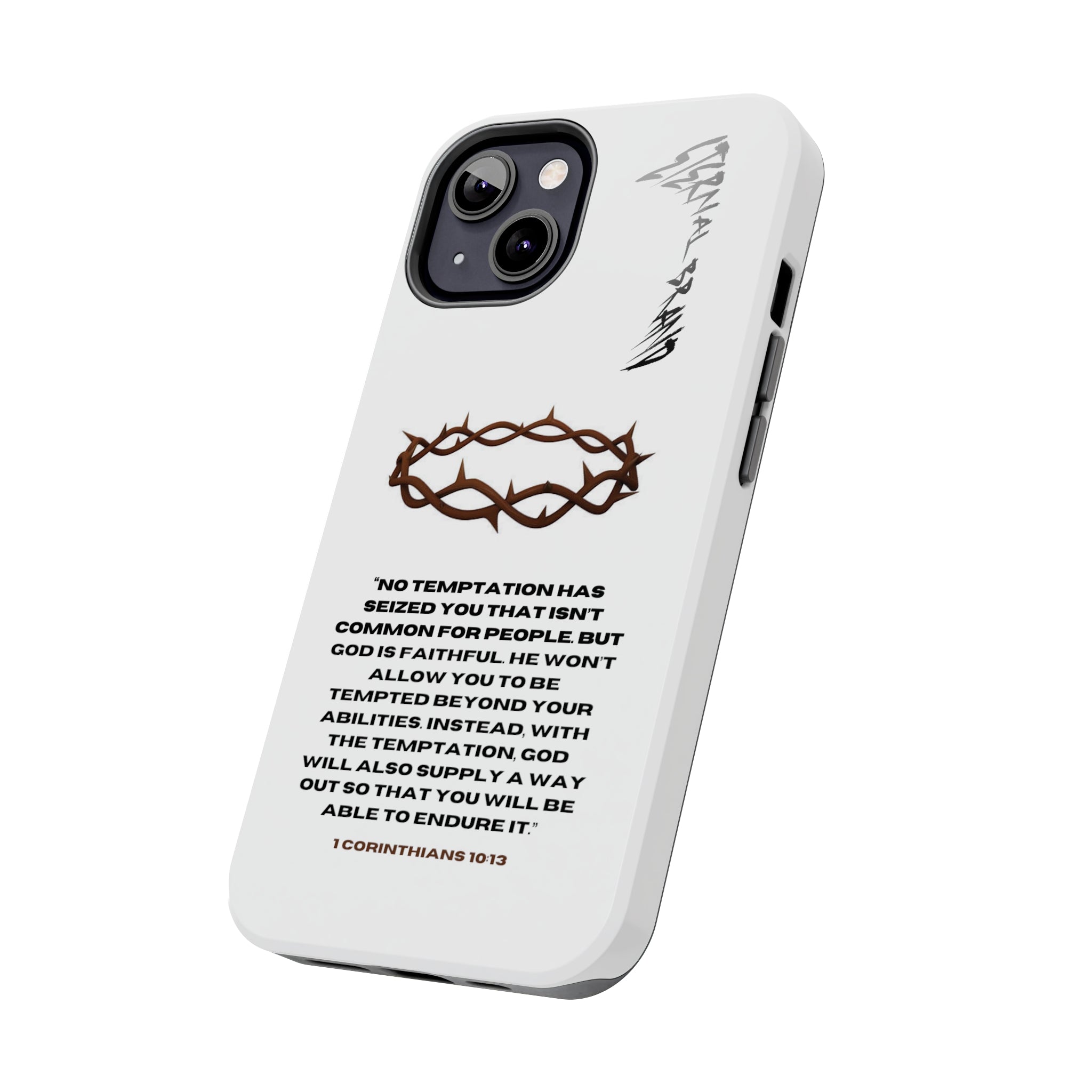 1 Corinthians 10:13 (Hard) Bible Phone Case