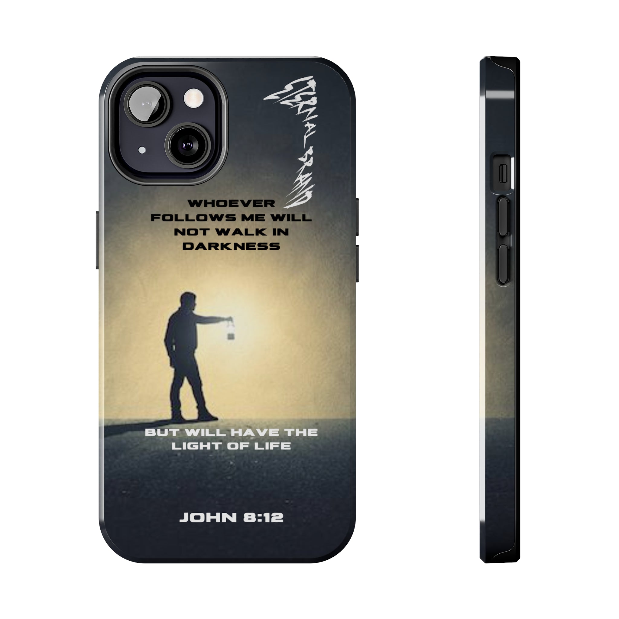 John 8:12 (Hard) Bible Phone Case