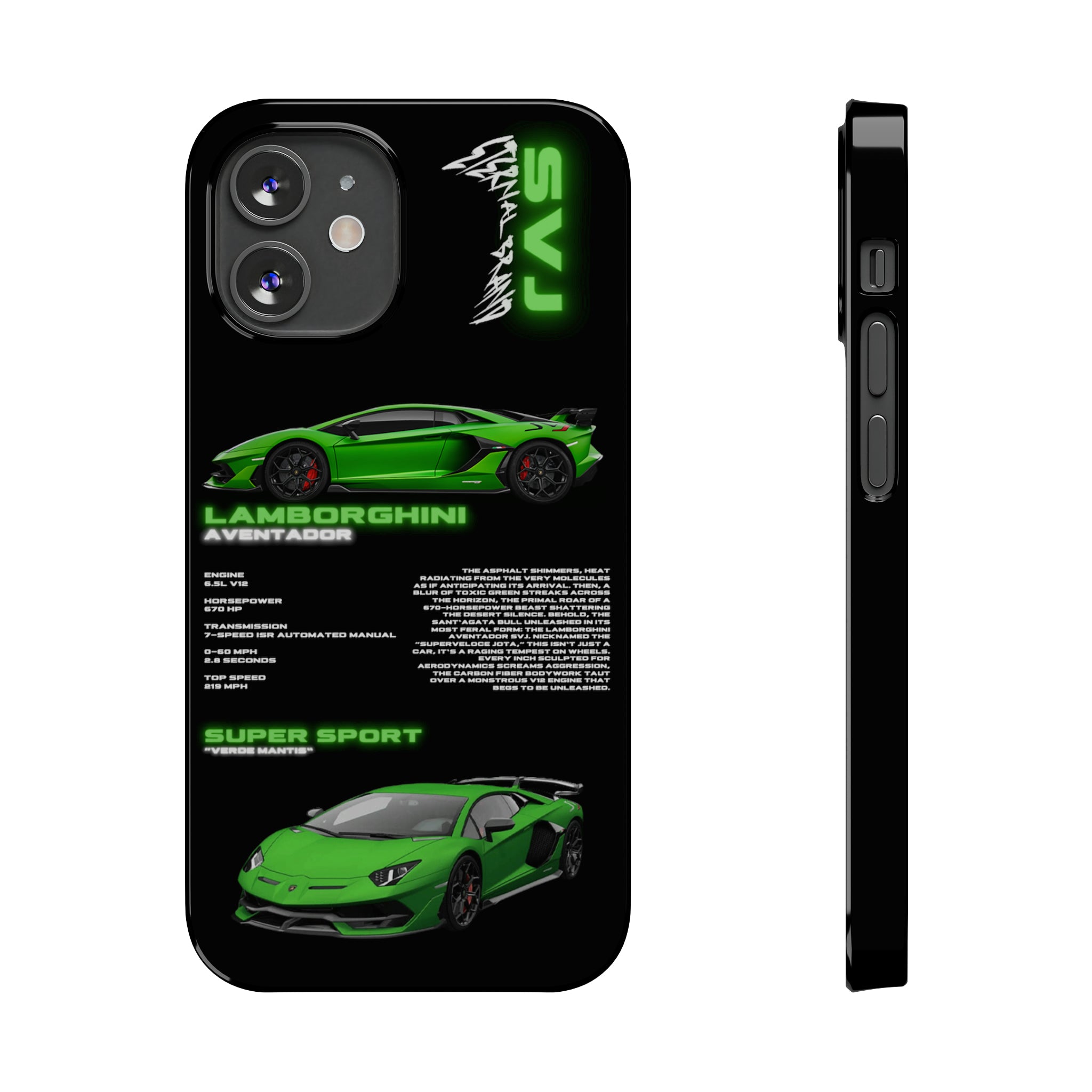 (Slim) Lamborghini Aventador SVJ "Verde"