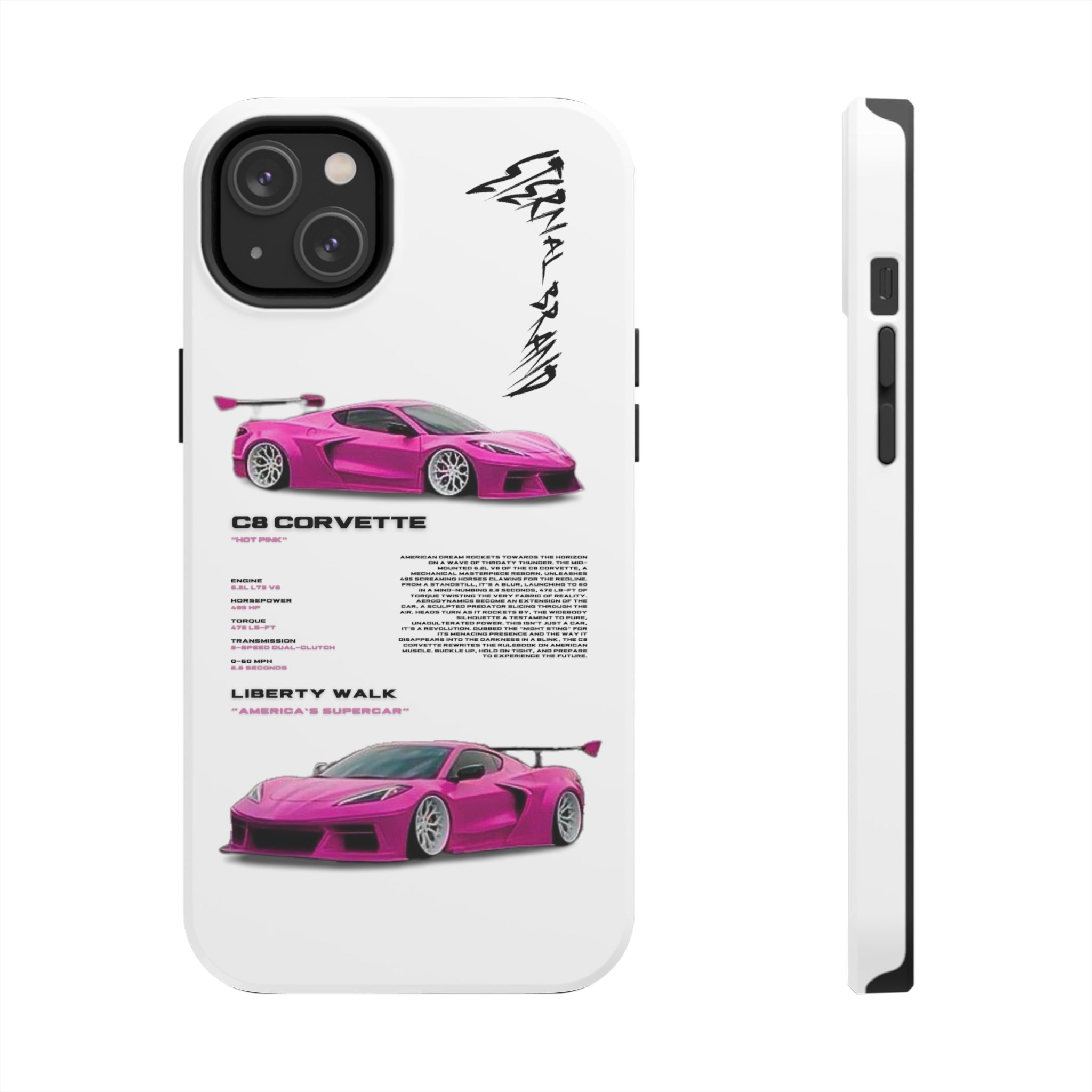 C8 Corvette "Hot Pink" "White"