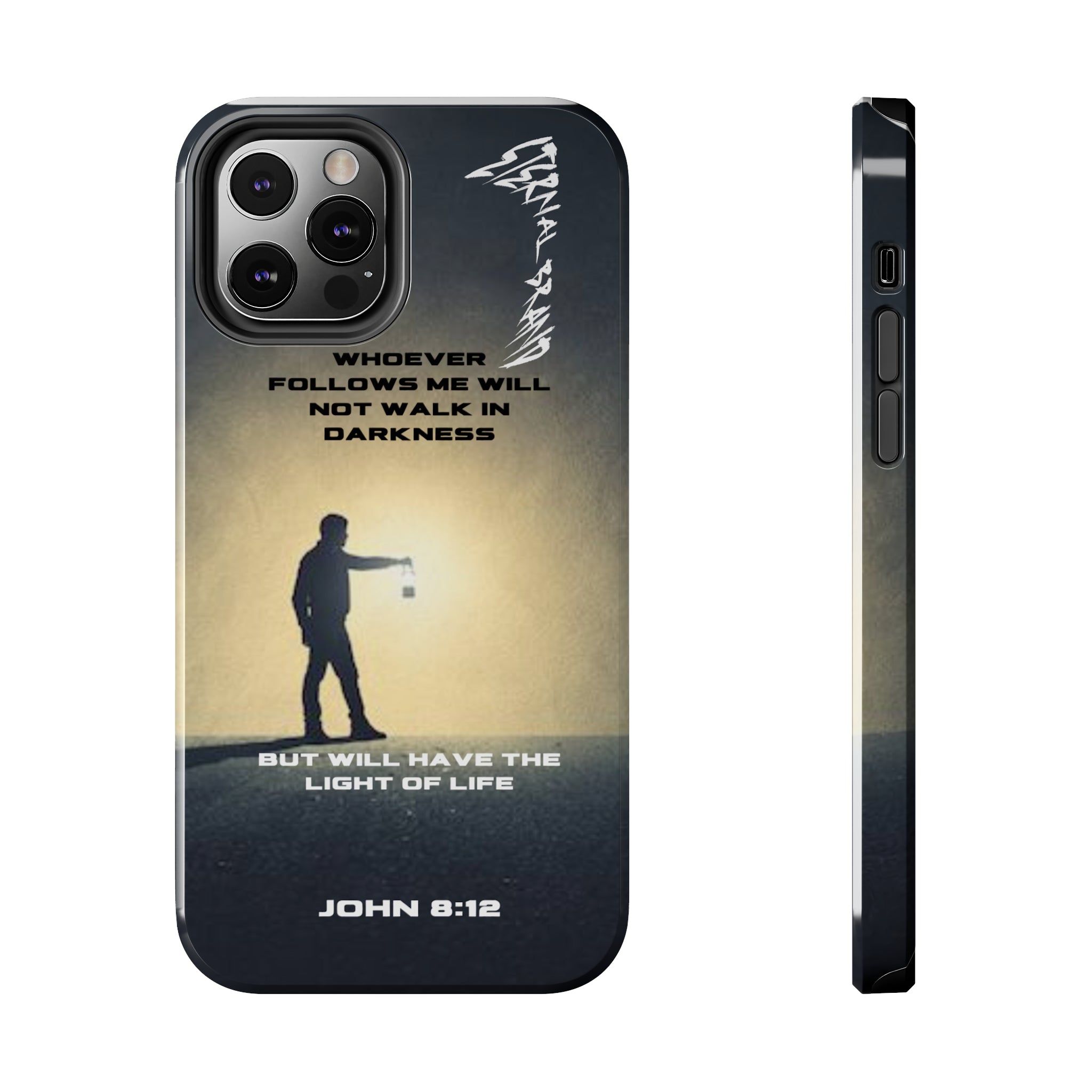 John 8:12 (Hard) Bible Phone Case