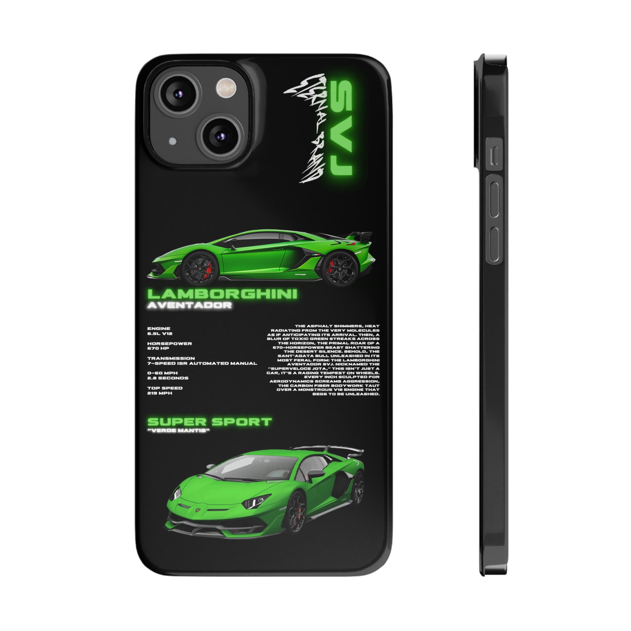 (Slim) Lamborghini Aventador SVJ "Verde"