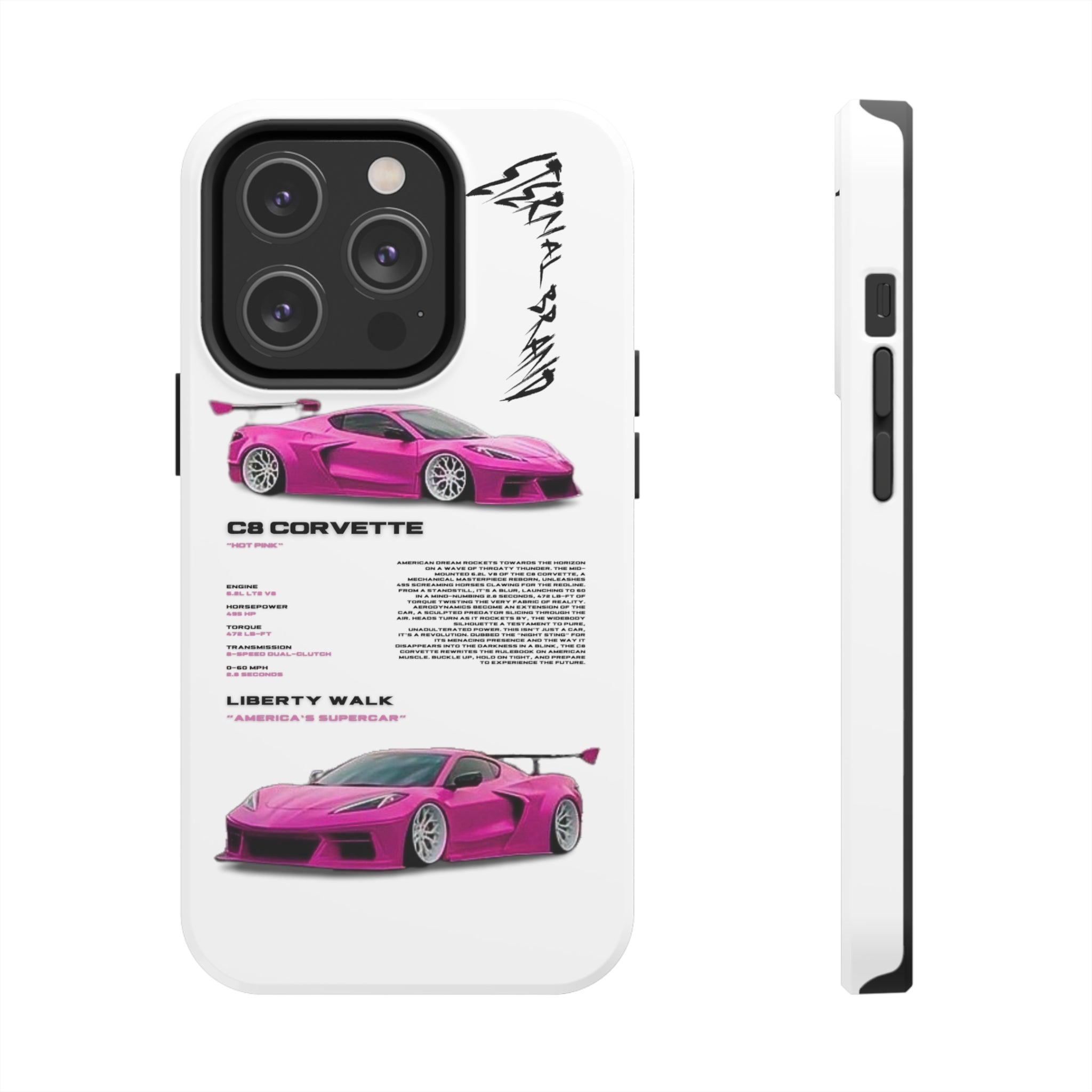 C8 Corvette "Hot Pink" "White"