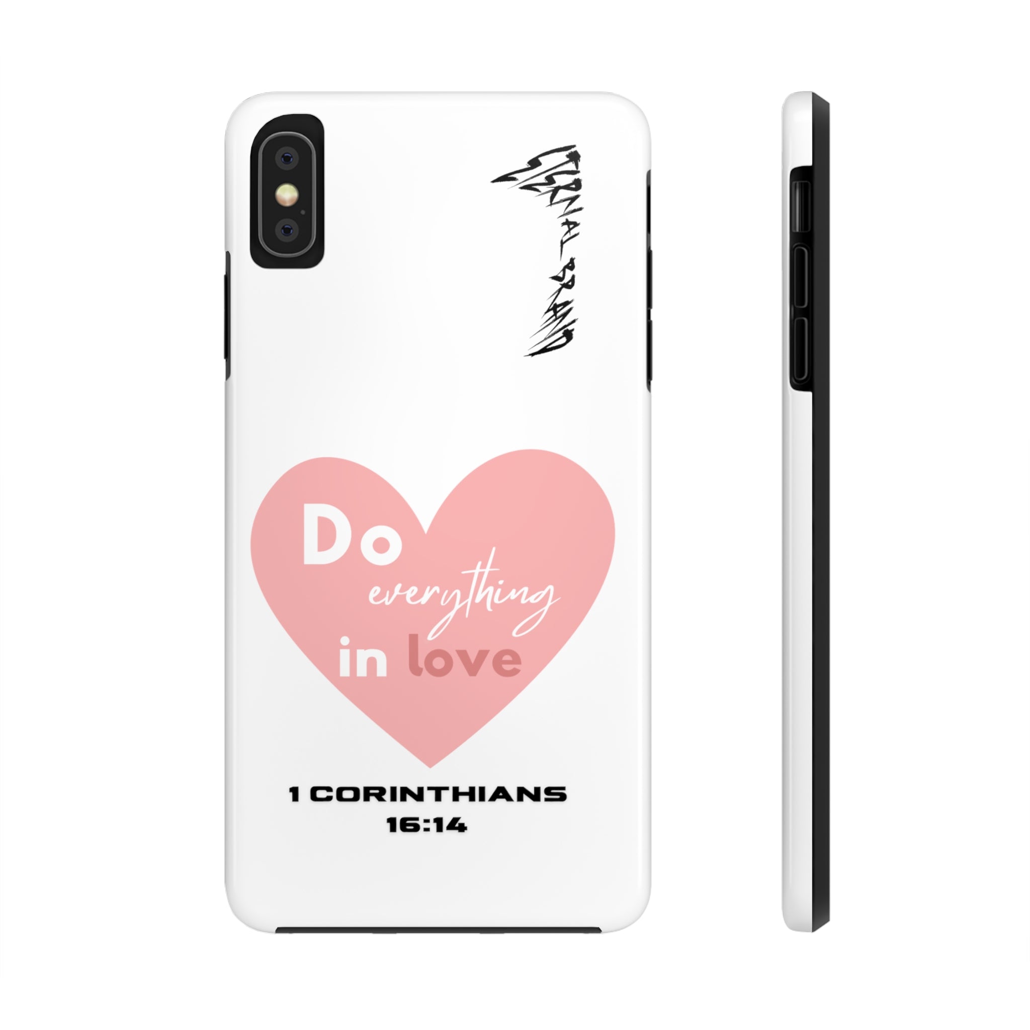 1 Corinthians 16:14 (Hard) Bible Phone Case