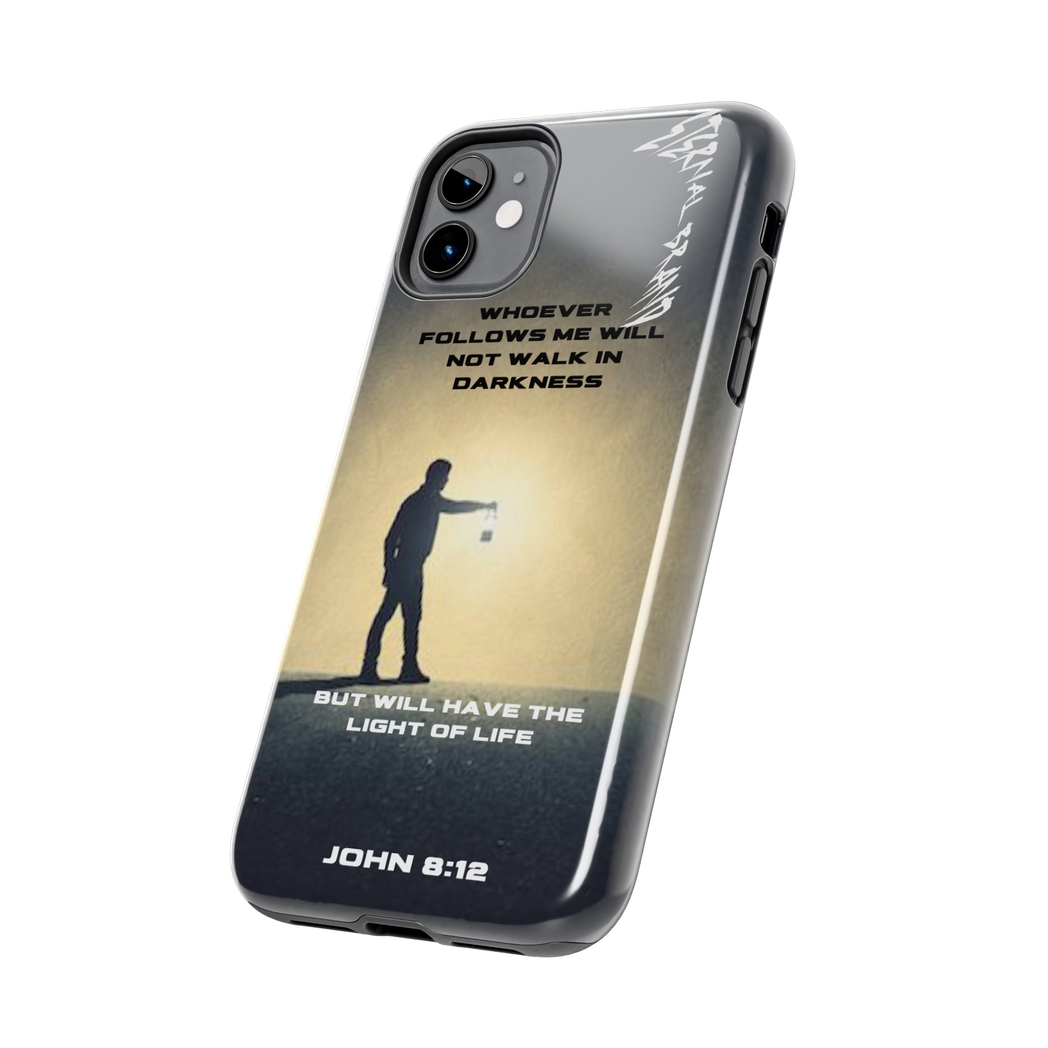 John 8:12 (Hard) Bible Phone Case