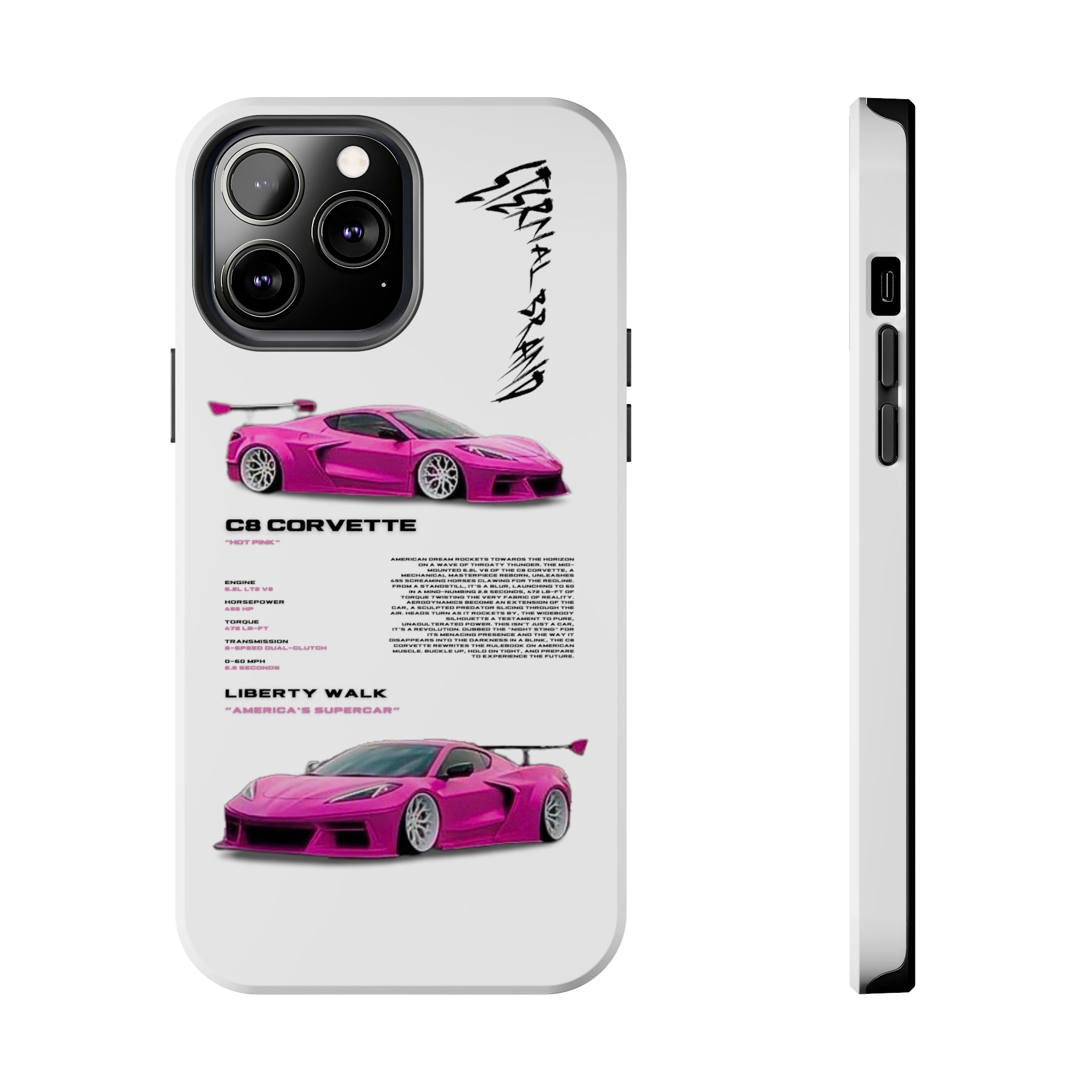 C8 Corvette "Hot Pink" "White"