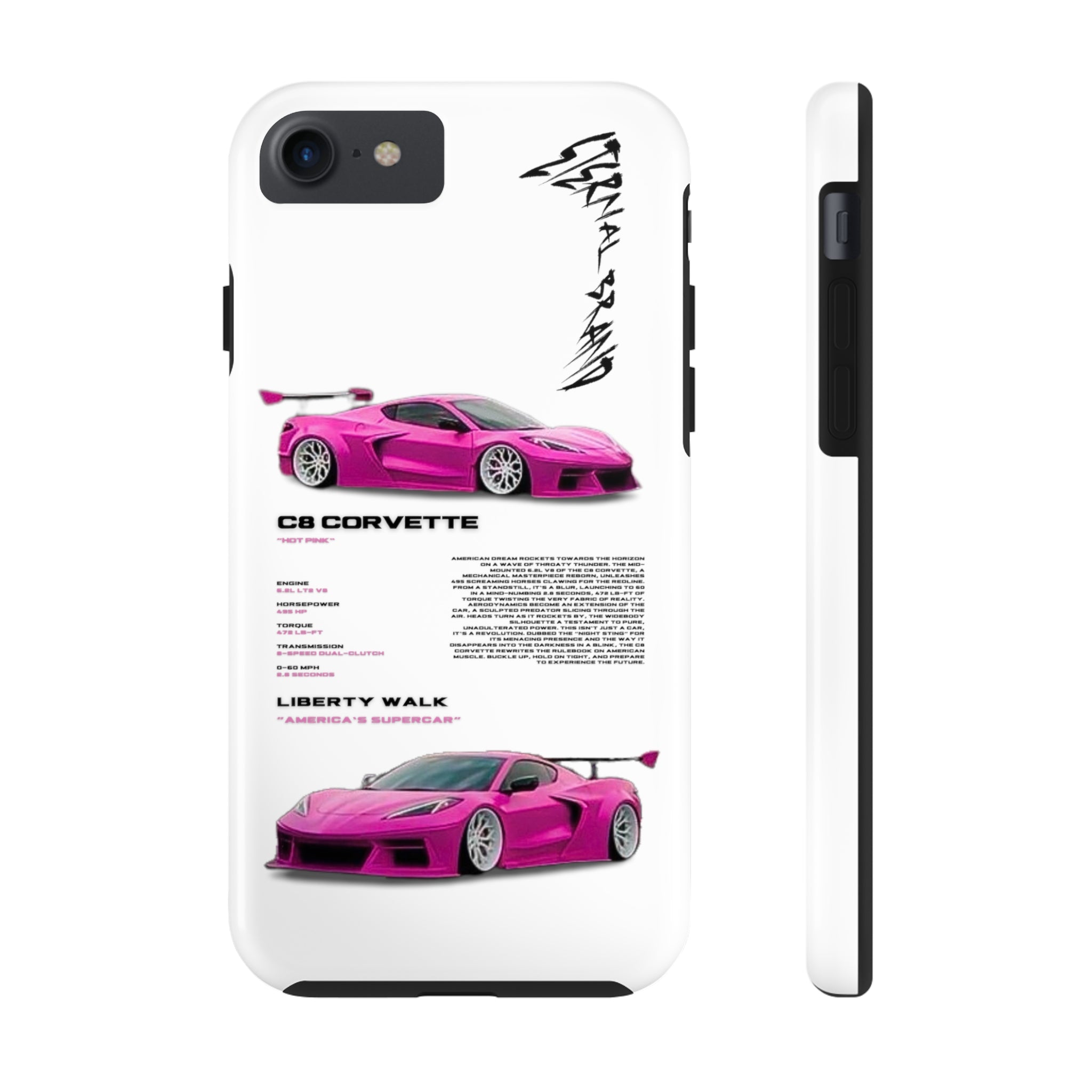 C8 Corvette "Hot Pink" "White"