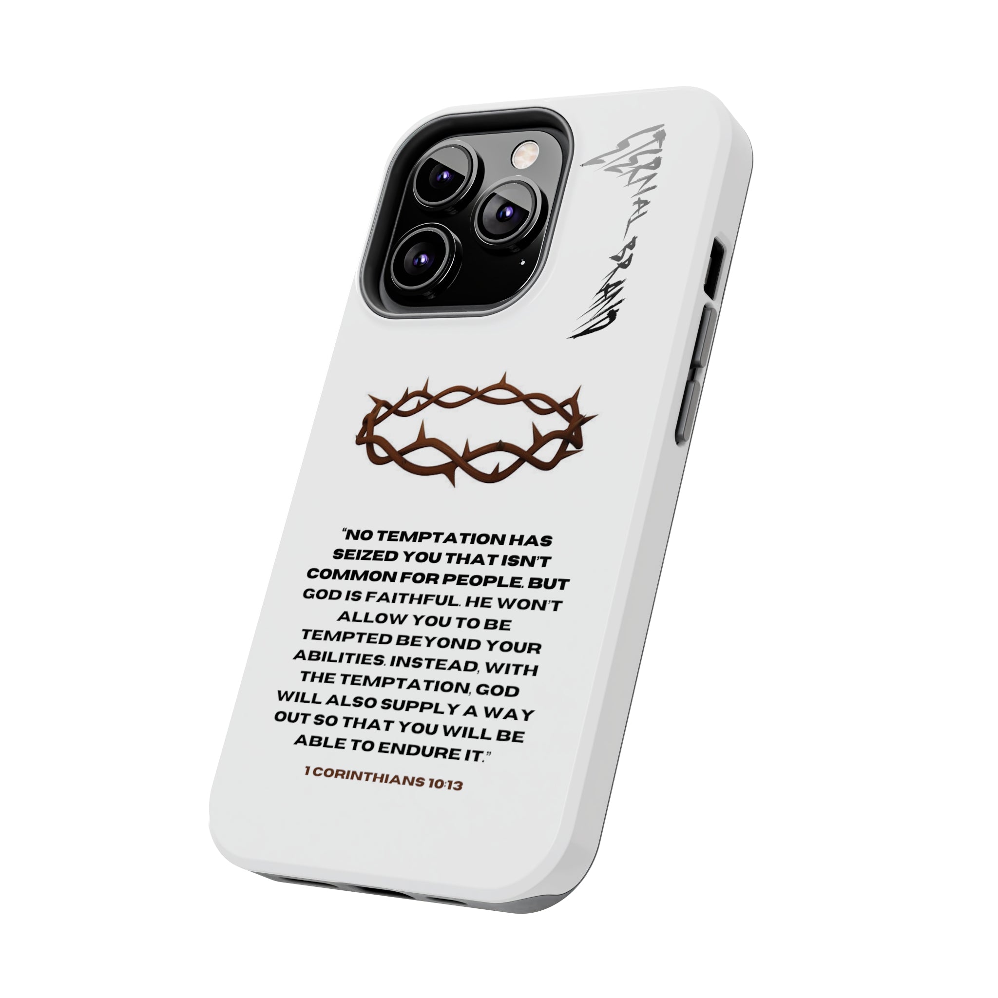 1 Corinthians 10:13 (Hard) Bible Phone Case