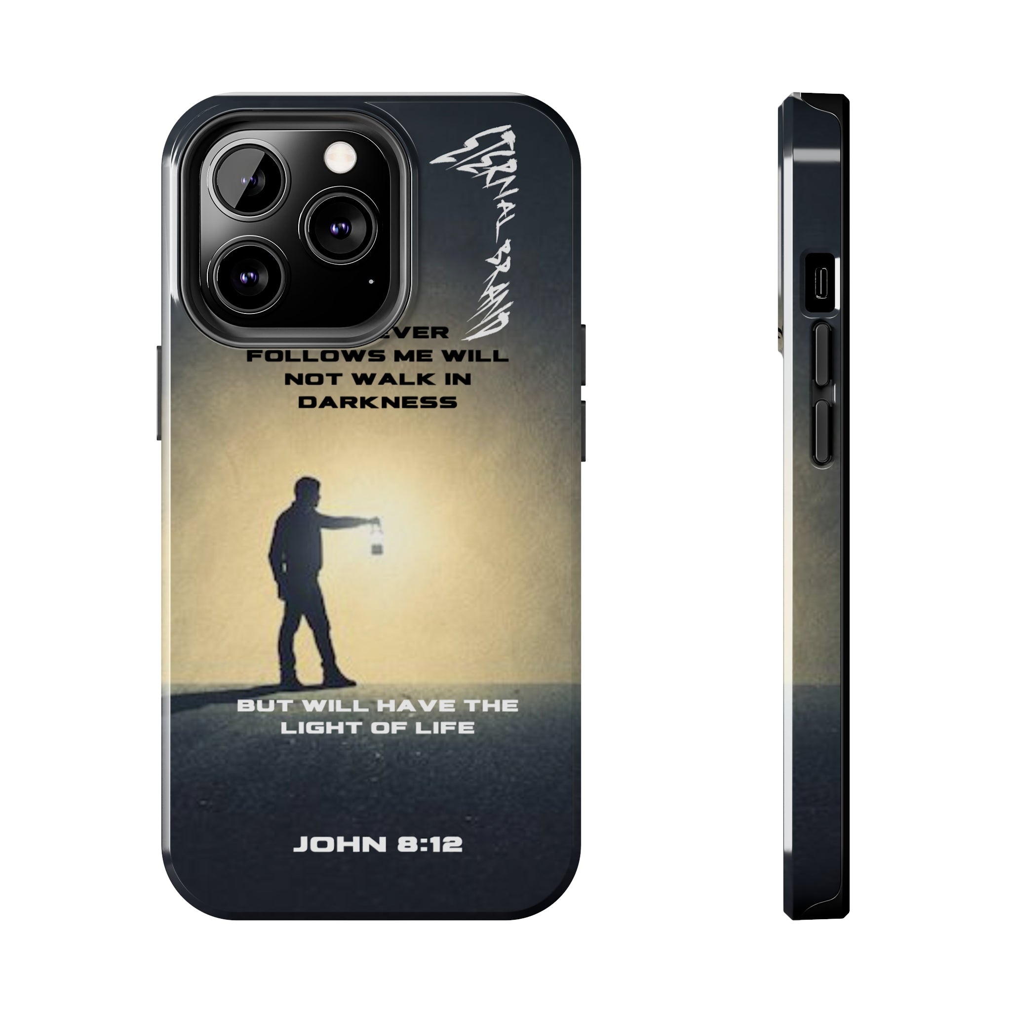 John 8:12 (Hard) Bible Phone Case