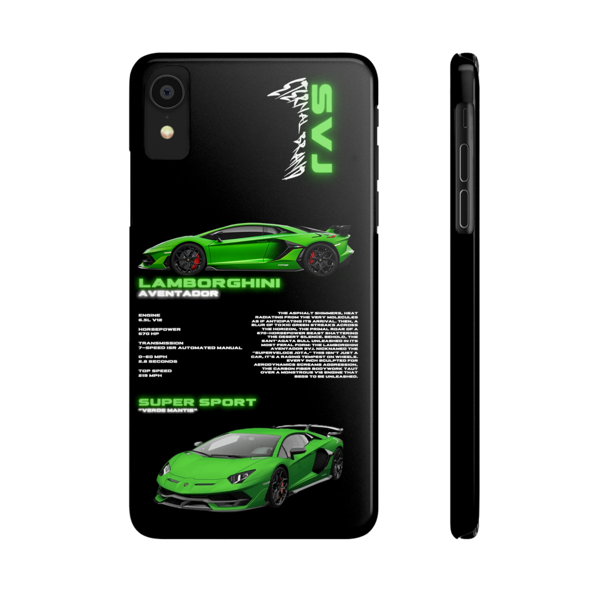 (Slim) Lamborghini Aventador SVJ "Verde"